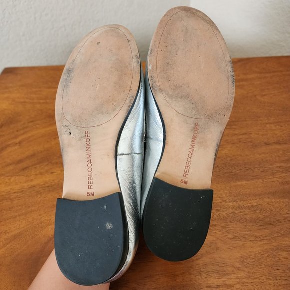 Rebecca Minkoff Dylan Loafer - Metallic Silver - Size 5 - Picture 7 of 7